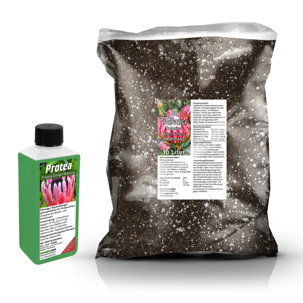 Originalset Protea: 10 l Substrat und 250 ml Dünger