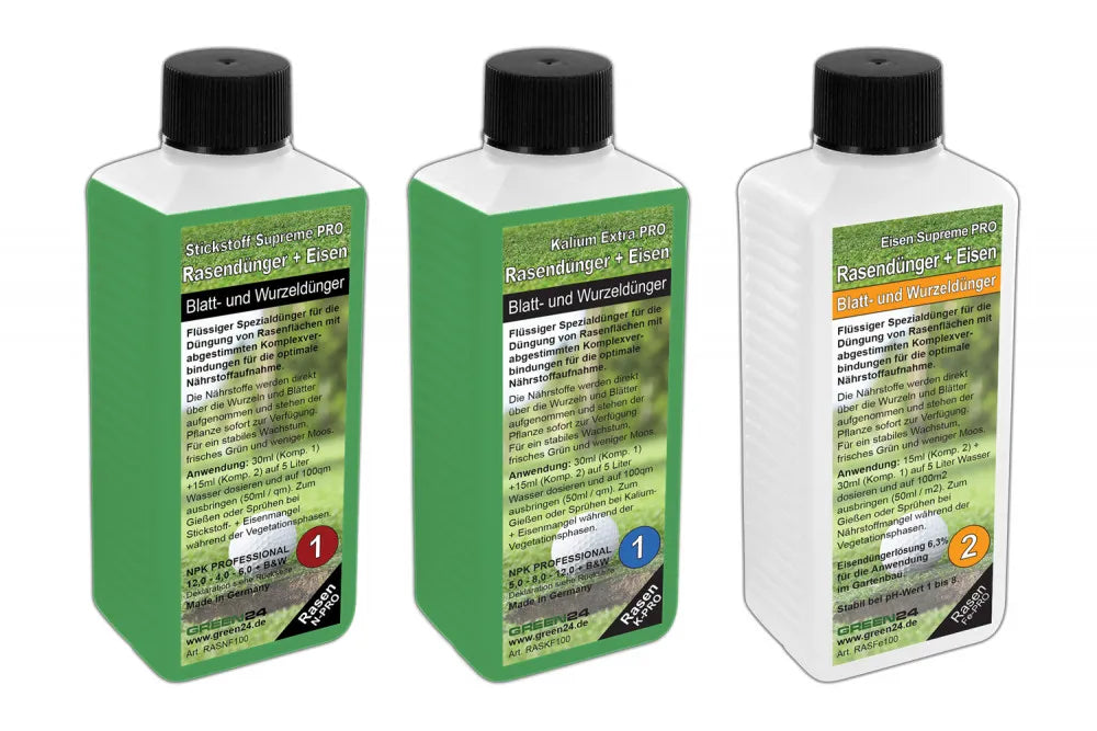 Original packaging XXL Lawn Fertiliser Set · Nitrogen, Potassium & Iron
