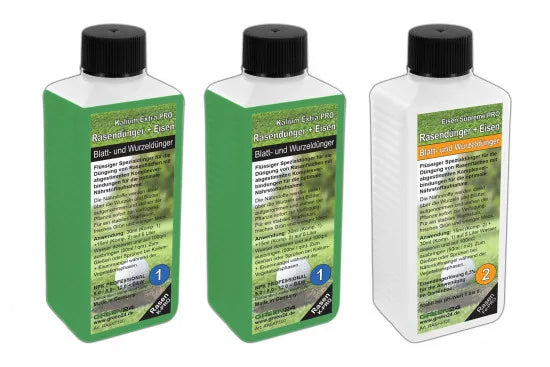 Rasendünger Kalium und Eisen – GREEN24 Dreier-Set