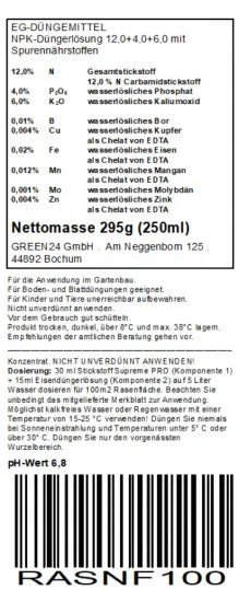 Rasendünger Set XXL – Anwendungshinweise