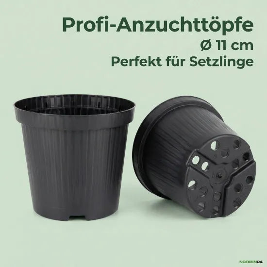Runde Anzuchttöpfe aus PP – 9, 11 und 13 cm – Originalansicht