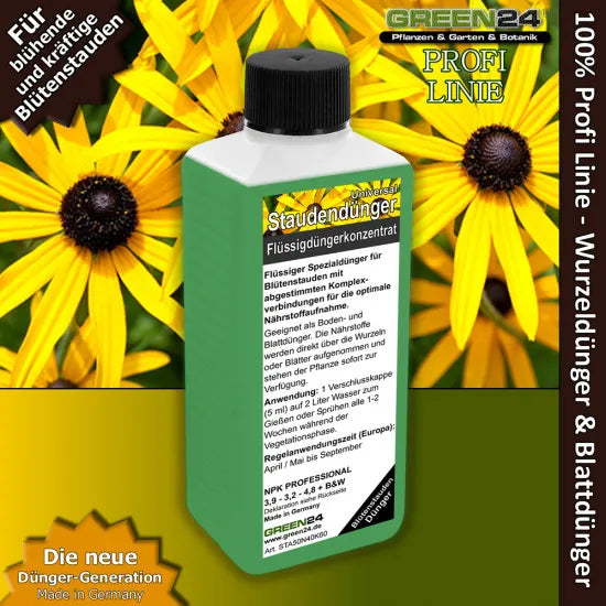 Stauden-Dünger 250 ml vor Blütenstauden