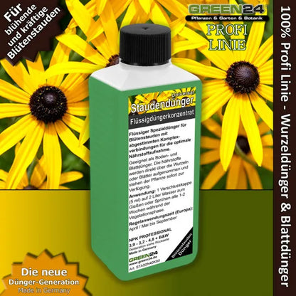 Stauden-Dünger 250 ml vor Blütenstauden