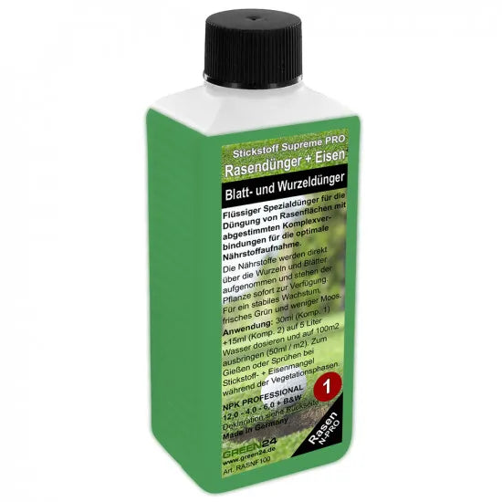 Stickstoff-Rasendünger 250 ml – GREEN24 Flasche