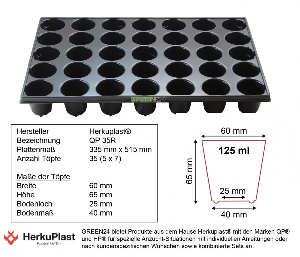 QP 35R: original cell dimensions and volume image