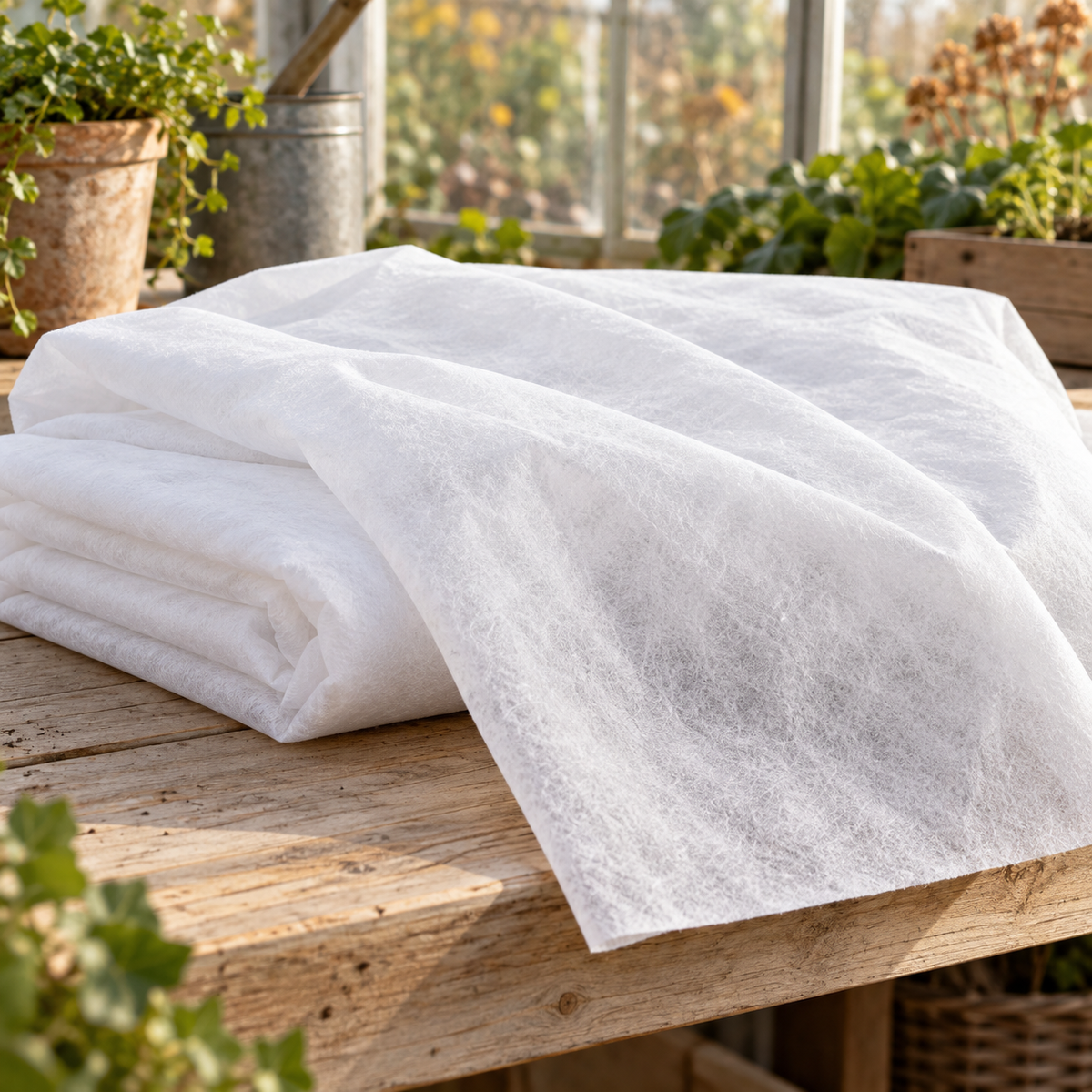 Stronger white M850 thermal fleece shown as a folded material sample.