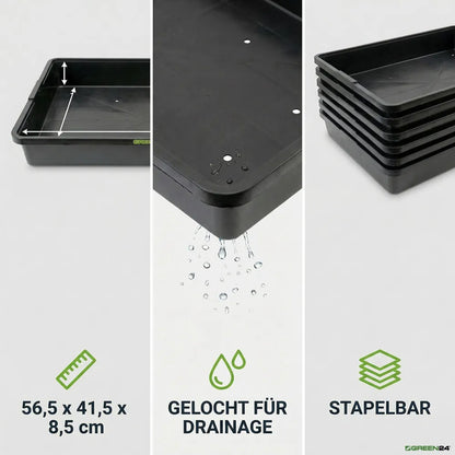 XL565G Wanne gelocht – 56,5 × 41,5 cm – originale Produktillustration