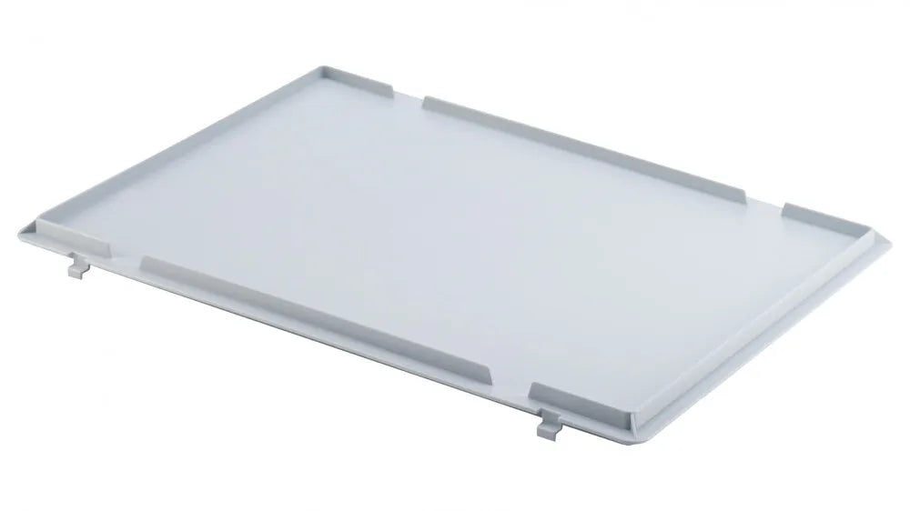 Hellgrauer Hakendeckel für Euroboxen 600 × 400 mm