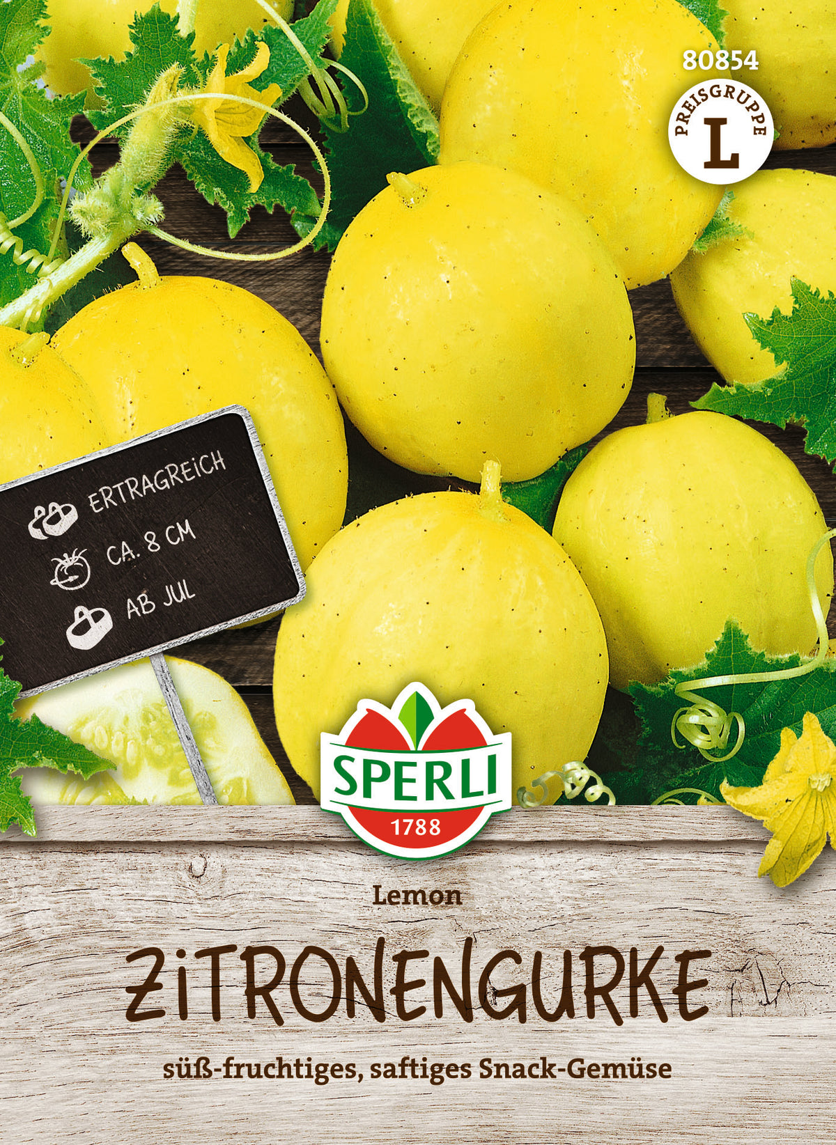 SPERLI Zitronengurke Lemon – Originalpackung