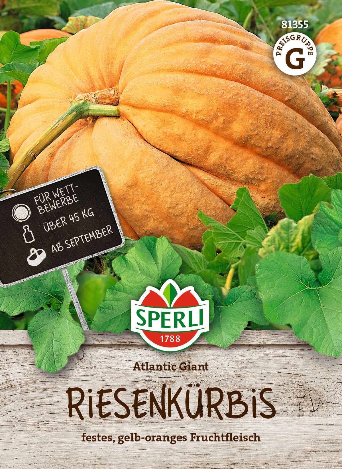 SPERLI Riesenkürbis Atlantic Giant – Originalpackung