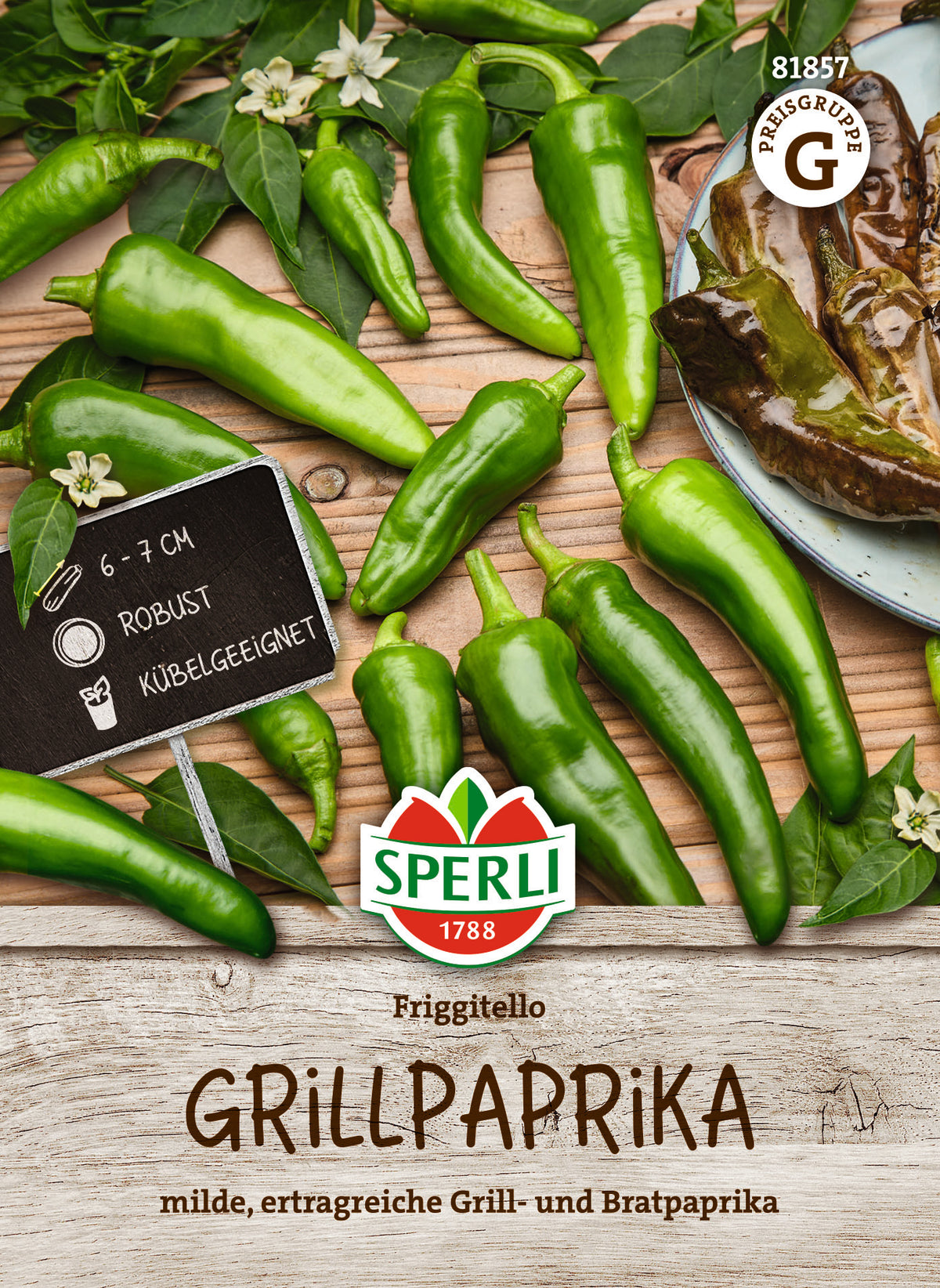 SPERLI Grillpaprika Friggitello – Originalpackung