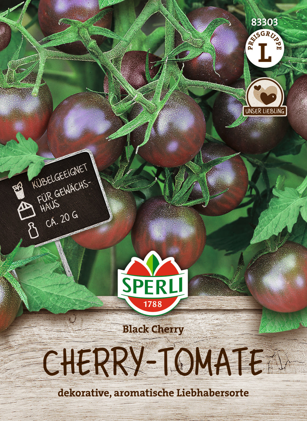 SPERLI Tomate Black Cherry – Originalpackung