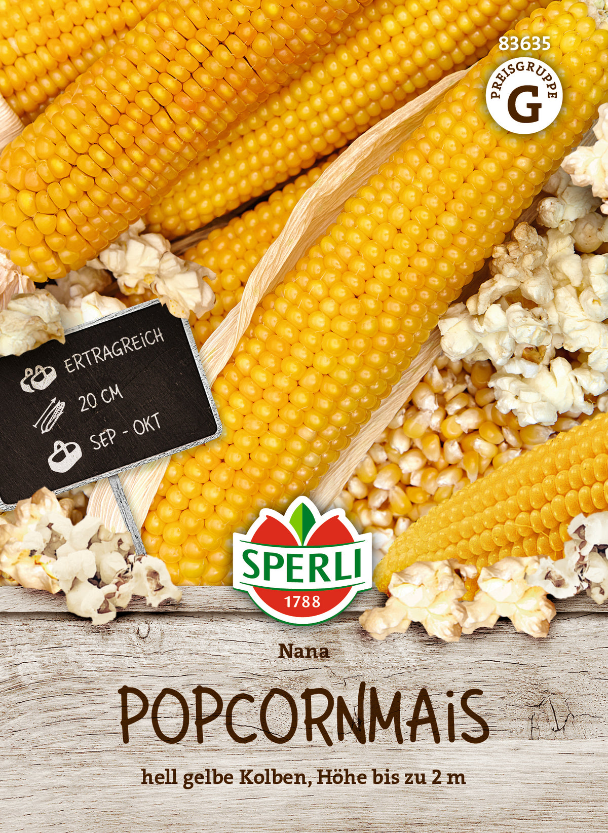 SPERLI Popcornmais Nana F1 – Originalpackung