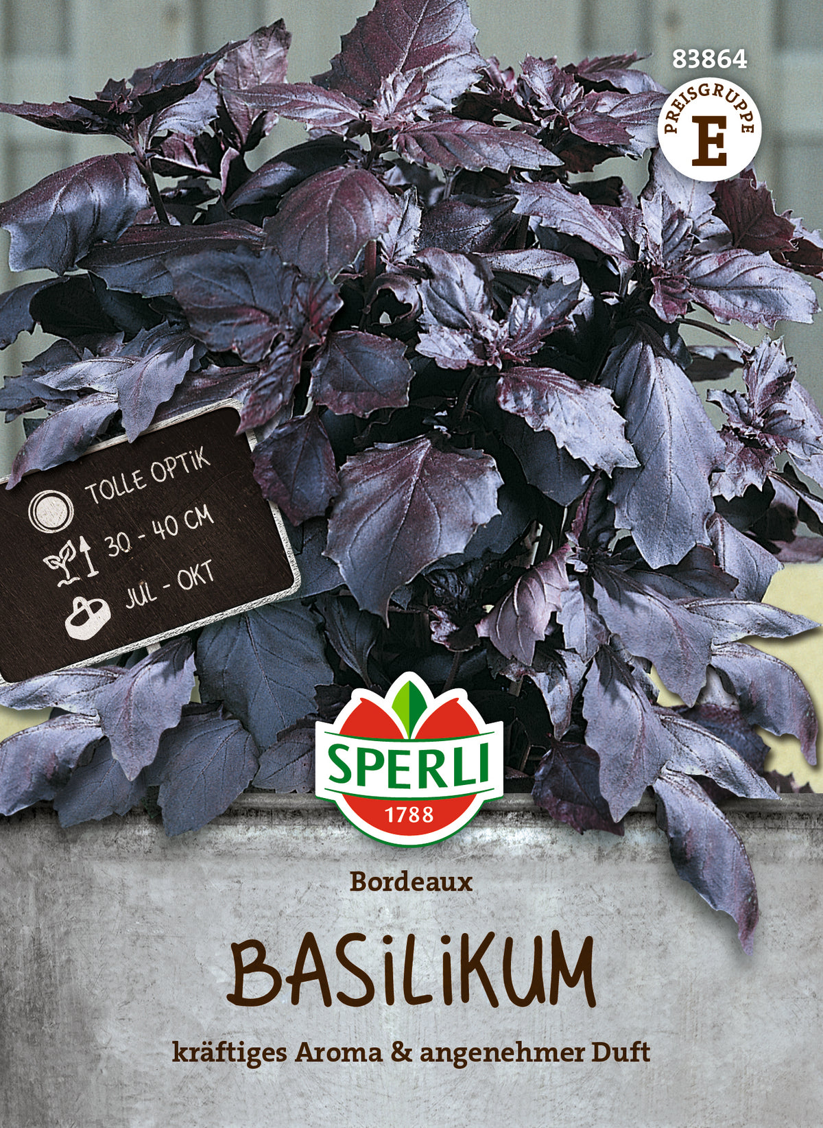 SPERLI Basilikum Bordeaux – Originalpackung