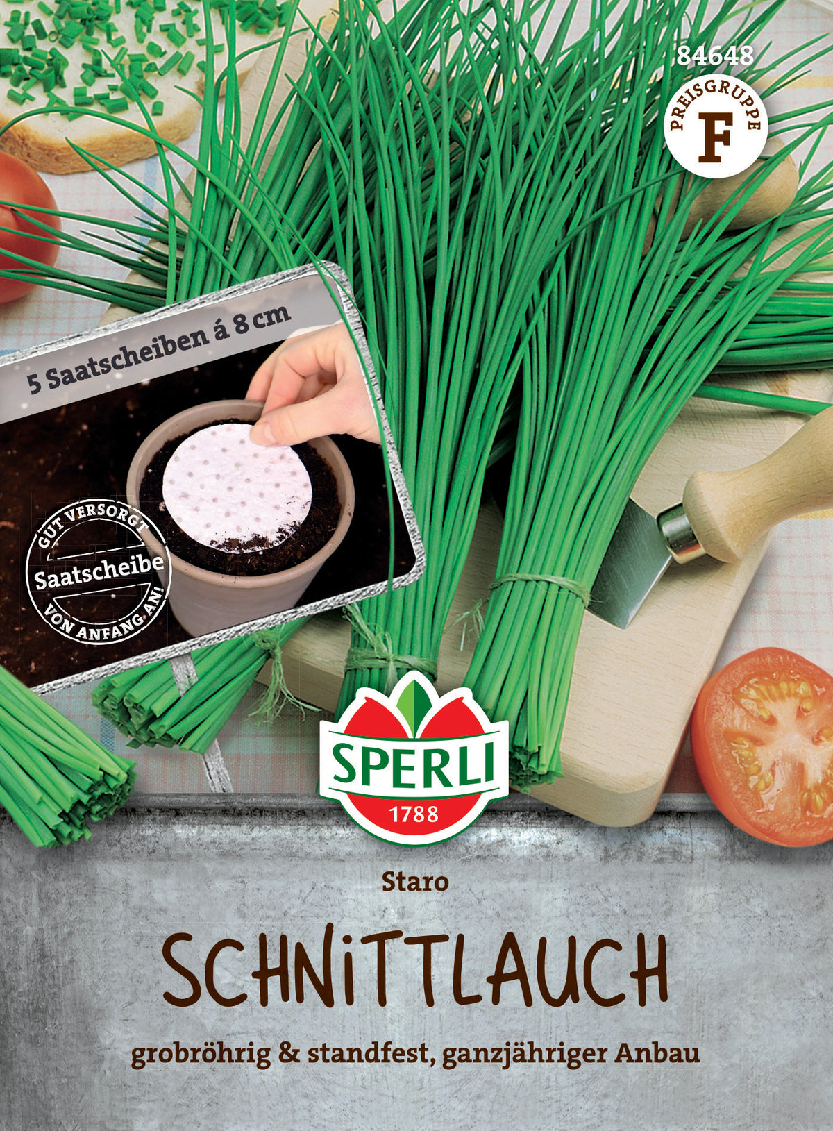 SPERLI Schnittlauch Staro – Saatscheiben – 5 Stück – Originalpackung