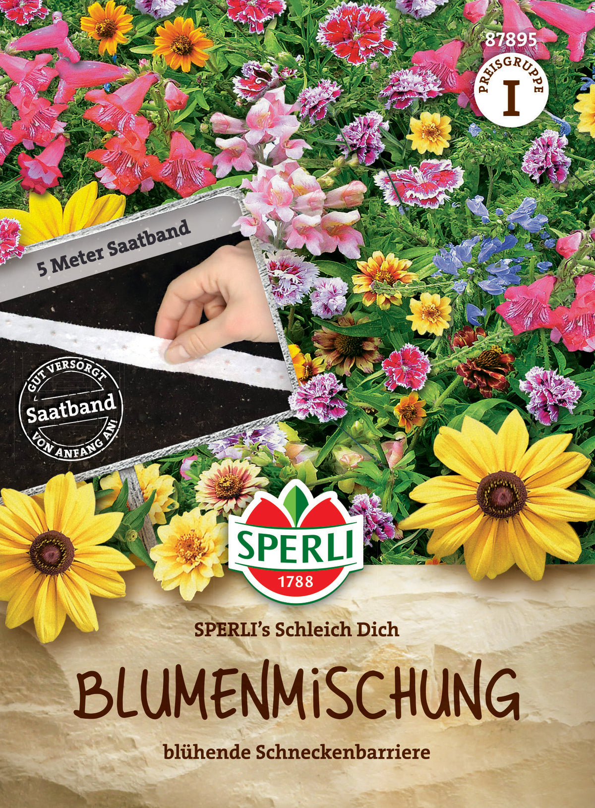 SPERLI Schleich Dich – Saatband – Originalpackung, Vorderseite