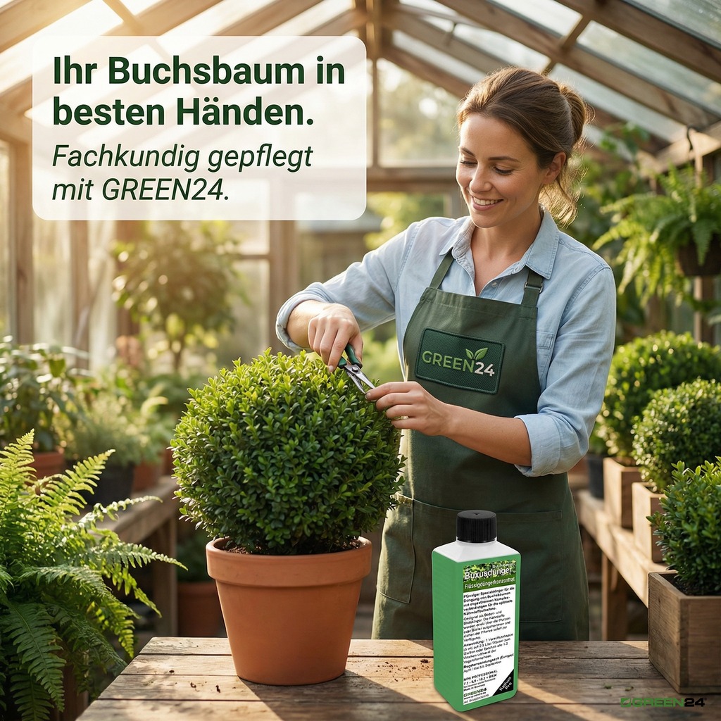 Buchsbaumpflege im Gewächshaus