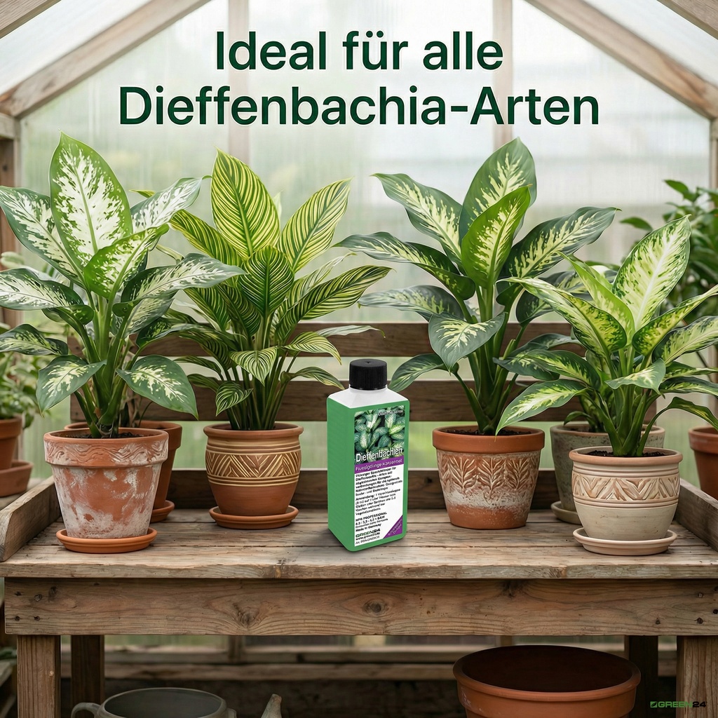 Dieffenbachia Dünger für verschiedene Dieffenbachia-Sorten mit unterschiedlichen Blattmustern