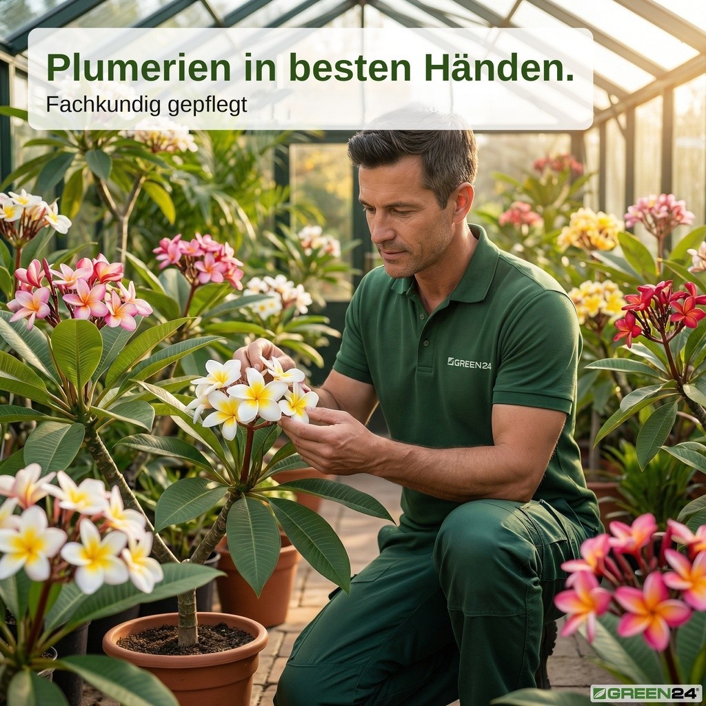 Plumerien in besten Händen.