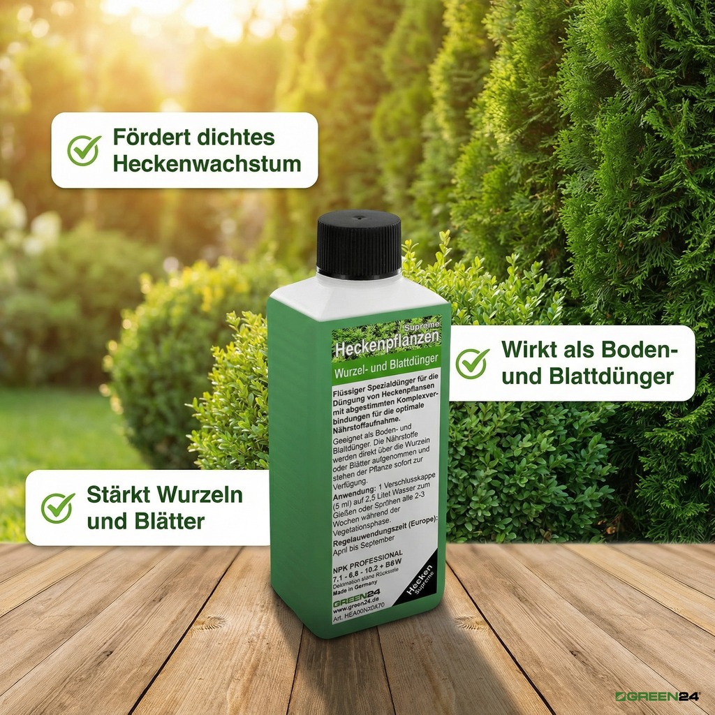 Heckenpflanzen-Dünger Anwendung