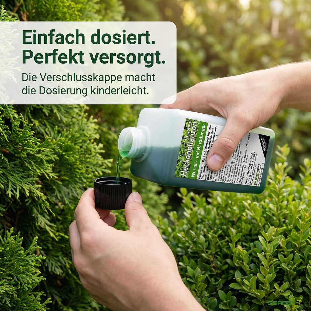 Heckenpflanzen-Dünger dosieren