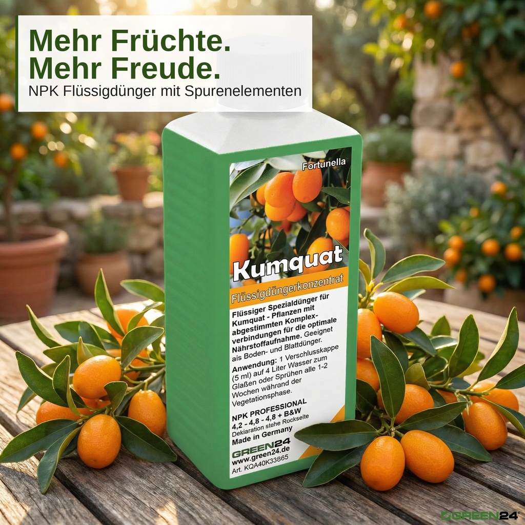 Kumquat-Flüssigdünger Konzentrat für glänzende grüne Blätter