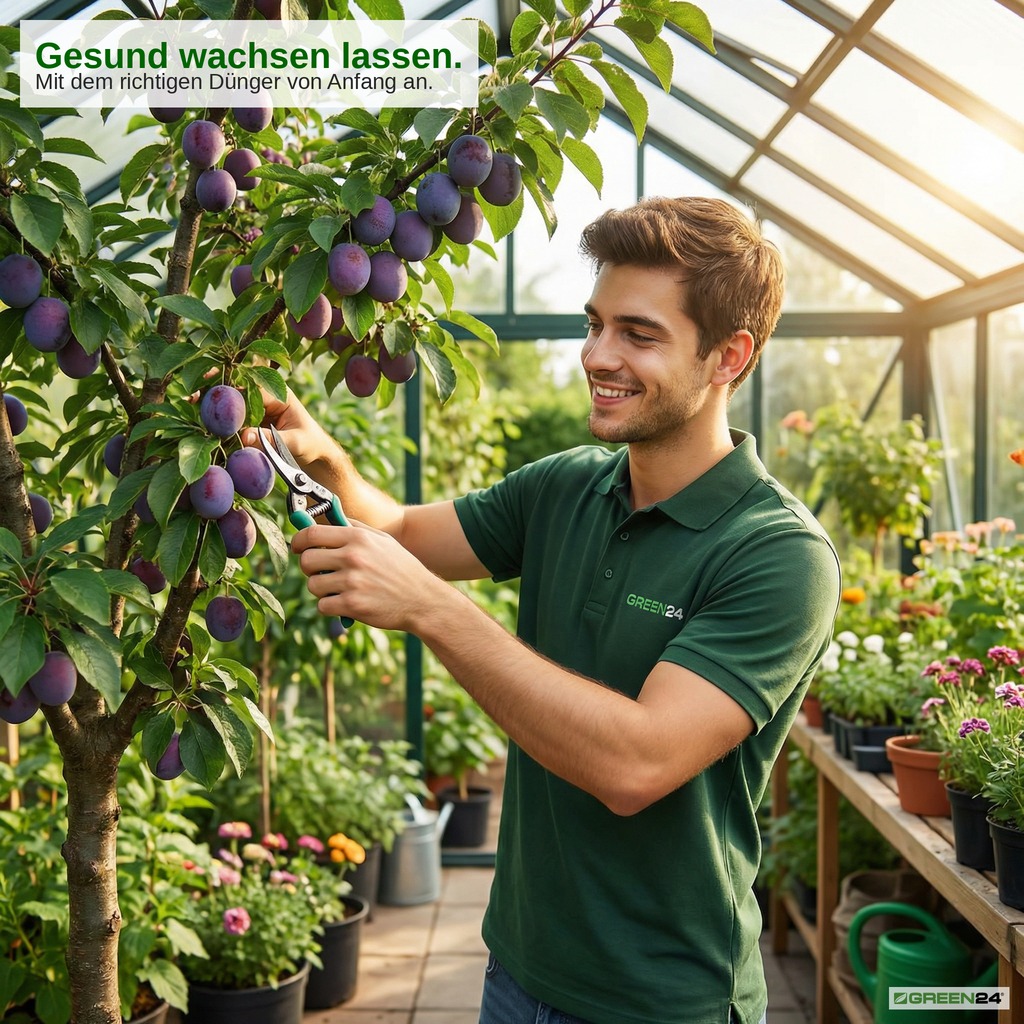 Pflaumenbaum mit reifen Pflaumen – Gesund wachsen lassen mit dem richtigen Dünger