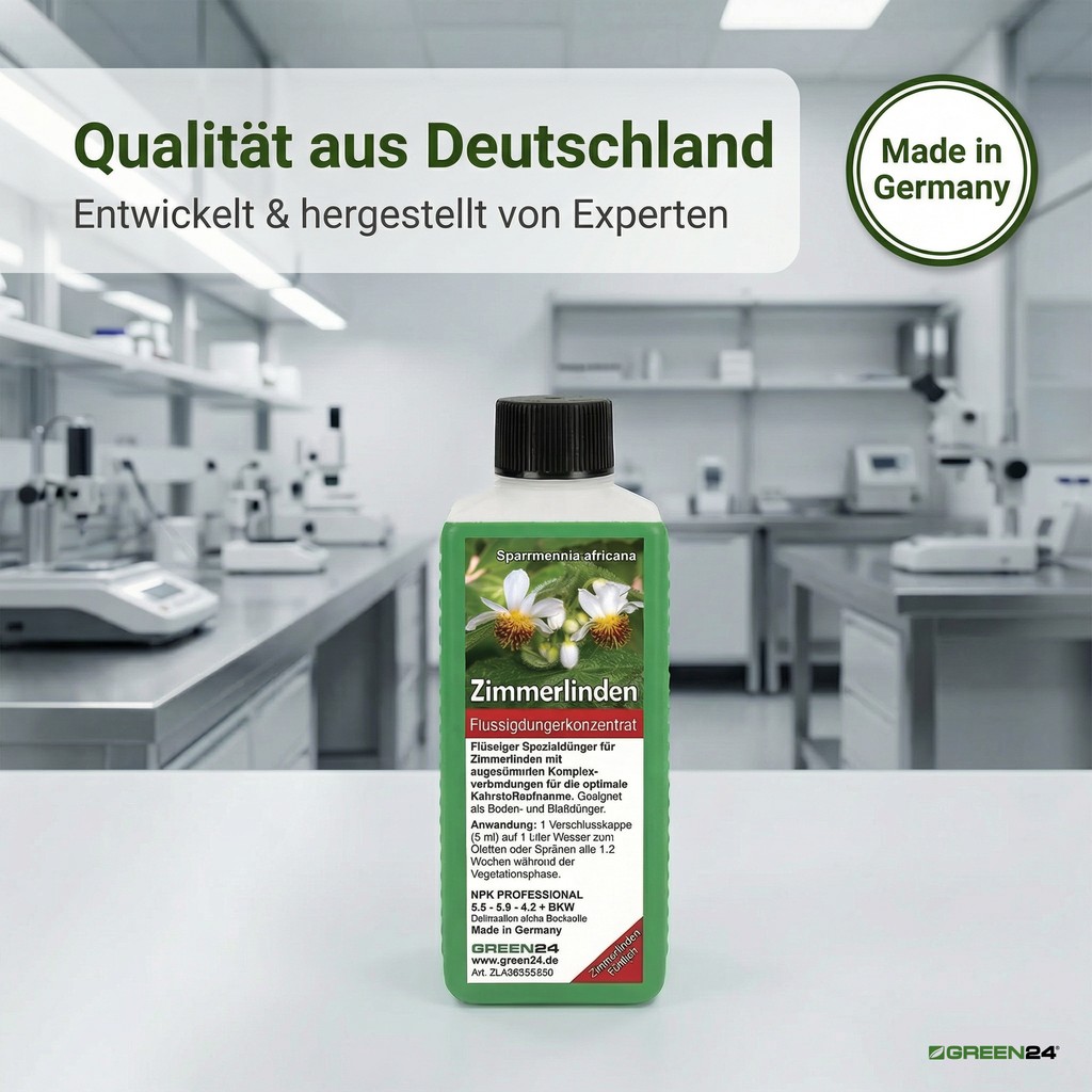 GREEN24 Zimmerlinde Dünger, Labor Made in Germany, deutsche Qualität und Expertenwissen