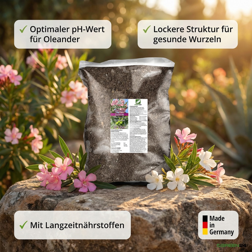 Oleander-Oliven-Erde mit Vorteilen wie optimalem pH-Wert und lockerer Struktur für Oleander