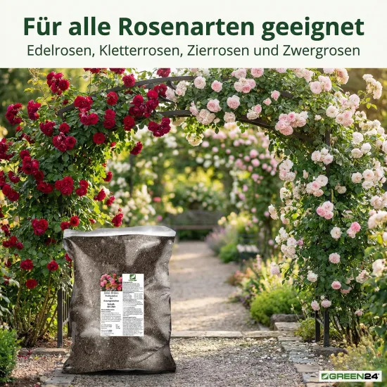 Rosenerde Rosen Substrat 10 Liter für gesunde Rosen und prächtige Blüten