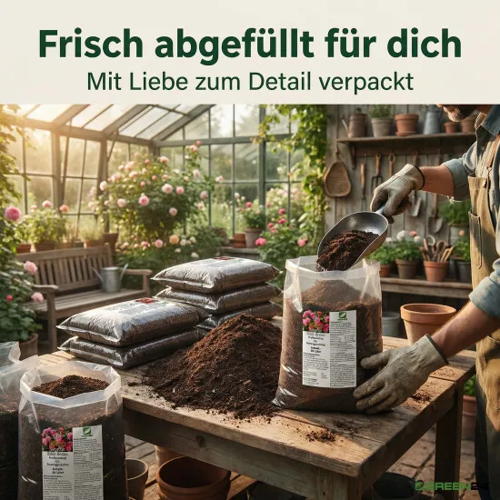 Rosenerde Rosen Substrat 10 Liter für gesunde Rosen und prächtige Blüten