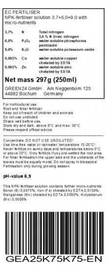 Geranien-Dünger Pelargonien Flüssigdünger 250ml