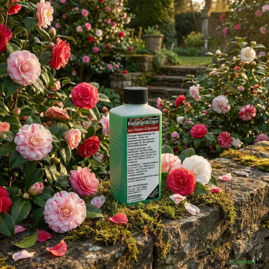 Kamelien-Dünger Camellia-Arten Flüssigdünger, NPK-Dünger für prachtvolle Blüten, 250ml Konzentrat