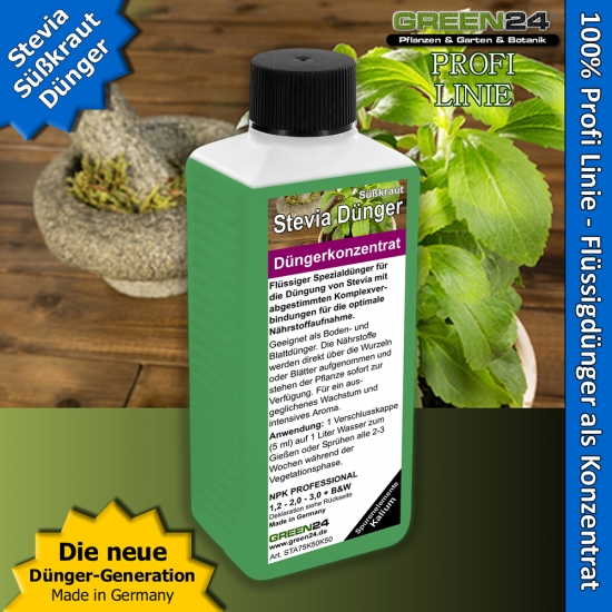 Stevia-Dünger Honigkraut, Süsskraut-Dünger 250ml