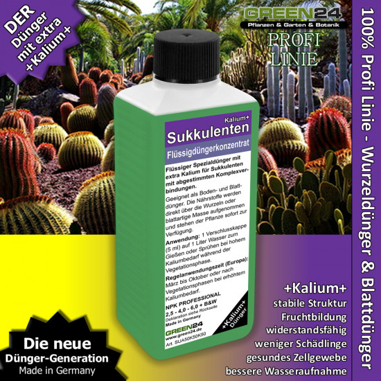 Sukkulenten Dünger Kakteen Kalium+ 250ml