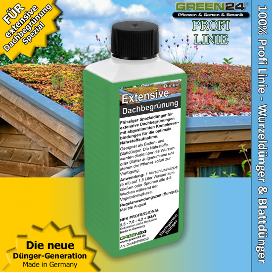 Dachbegrünung Dünger extensiv Flüssigdünger 250ml