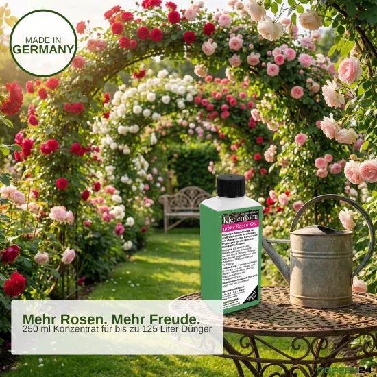 Kletter- & Strauchrosen Dünger – 250ml XXL-Spezialdünger | Für explosives Wachstum & Blütenfülle | Stärkt Triebe & fördert die Standfestigkeit | Für Rambler, Climber & große Sträucher
