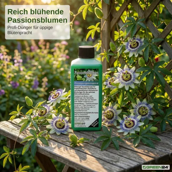 Passionsblumen Dünger PROFI LINIE 250 ml – Spezial-Flüssigdünger für eine exotische Blütenpracht Ihrer Passiflora