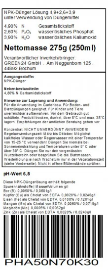 Monstera (Fensterblatt) und Philodendron (Baumfreund) Dünger 250ml