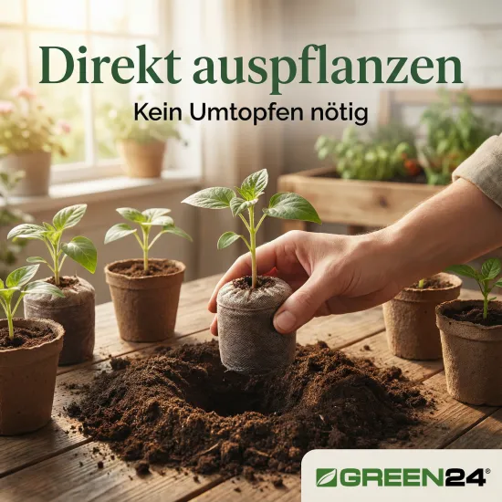 20 Stück Torf-Quelltöpfe Ø44mm Made by Jiffy® Torf Quell-Tabletten