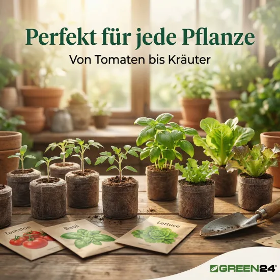 50 Stück Torf-Quelltöpfe Ø44mm Made by Jiffy® Torf Quell-Tabletten