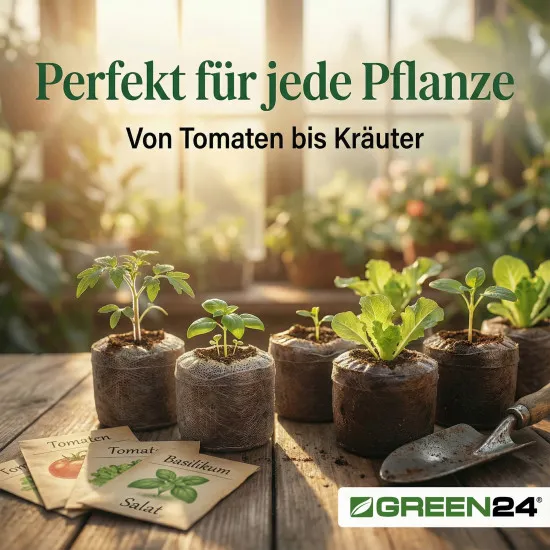 100 Stück Torf-Quelltöpfe Ø44mm Made by Jiffy® Torf Quell-Tabletten – Perfekte Anzucht für kräftige Pflanzen