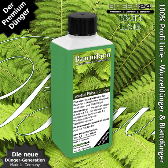 Baumfarn-Dünger für Cyatheales, Dicksonia Pflanzen in Beet und Kübel 250ml