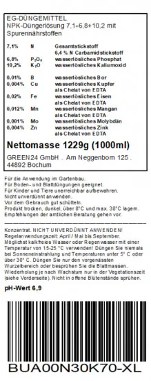 Buchsbaum-Dünger XL 1 Ltr. Buxus-Dünger Ilex-Dünger Flüssigdünger NPK Volldünger flüssig