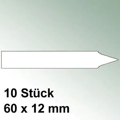 10 kleine Steck Etiketten Kunststoff Maße 60 x 12mm