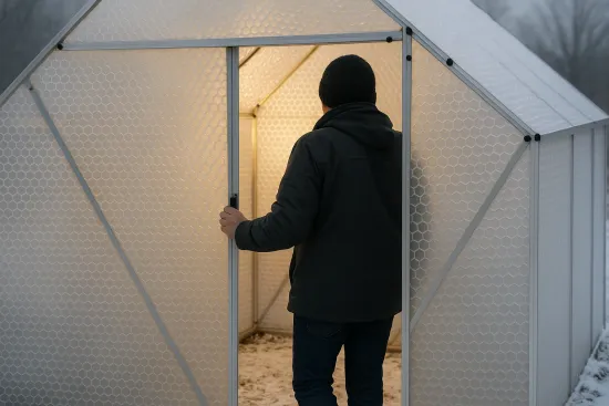 Isolierung-komplett-Set 15m² – Professioneller Gewächshaus-Frostschutz mit Noppenfolie PRO3 (inkl. 30 Halterungen & Kleber)