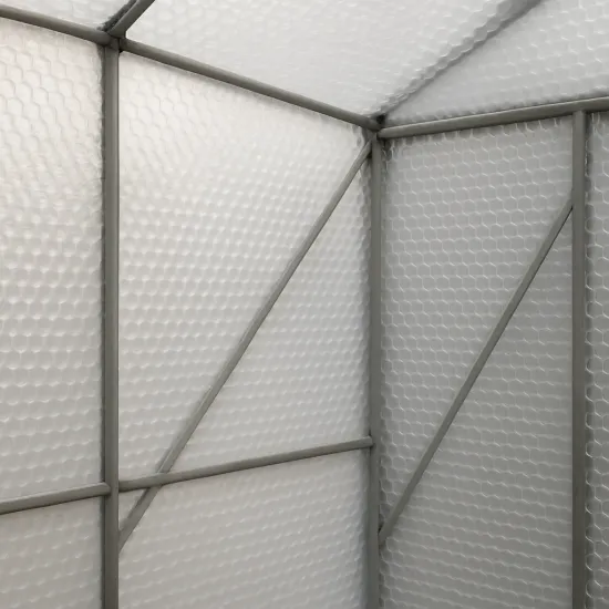 Isolierung-komplett-Set 15m² – Professioneller Gewächshaus-Frostschutz mit Noppenfolie PRO3 (inkl. 30 Halterungen & Kleber)