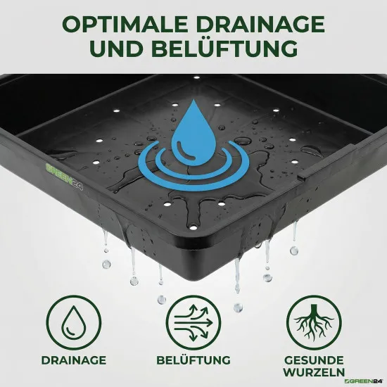 Profi Gewächshaus-Wanne XL565G gelocht für Pflanzen, Gewächshäuser und Garten