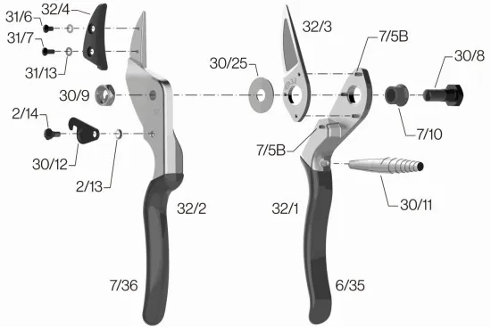FELCO 32 Modell mit gebogenem Amboss