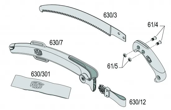 FELCO 630 Gebogene Säge 33cm - ziehender Schnitt